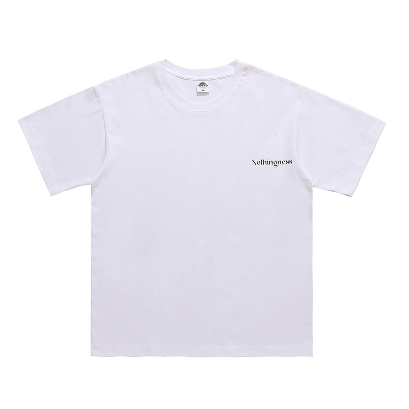 3D letter printing short sleeve unisex loose T-shirt for men 1