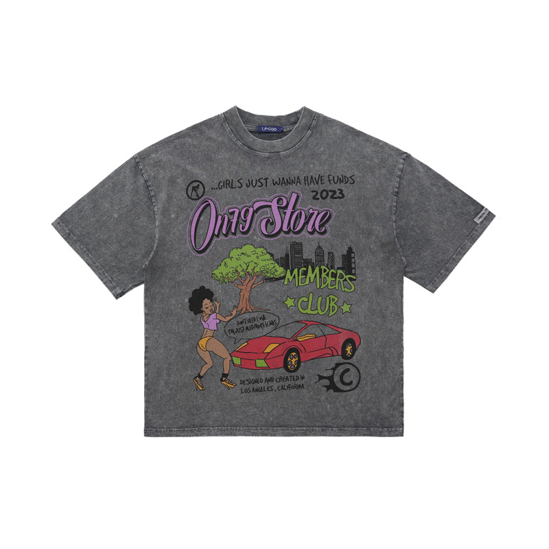 Cartoon print short sleeve T-shirt 32