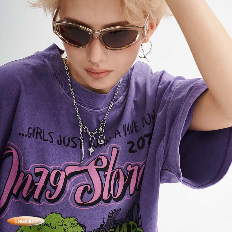 Cartoon print short sleeve T-shirt 32