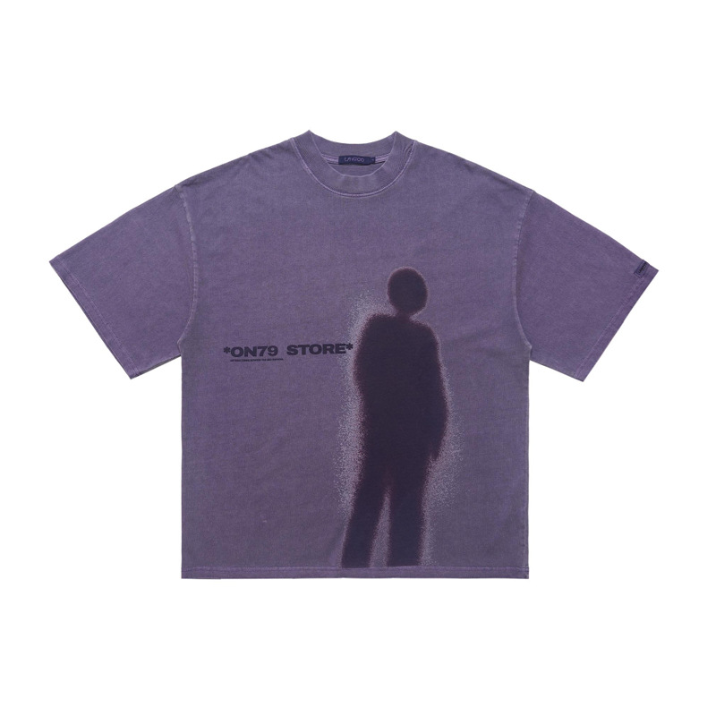Portrait Printed Drop Shoulder Loose Couple T-Shirt 12