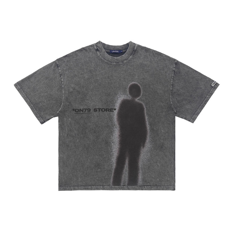 Portrait Printed Drop Shoulder Loose Couple T-Shirt 12