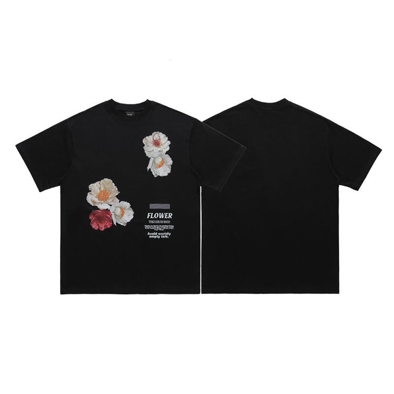 Trendy double yarn dropped shoulder loose version T-shirt 14