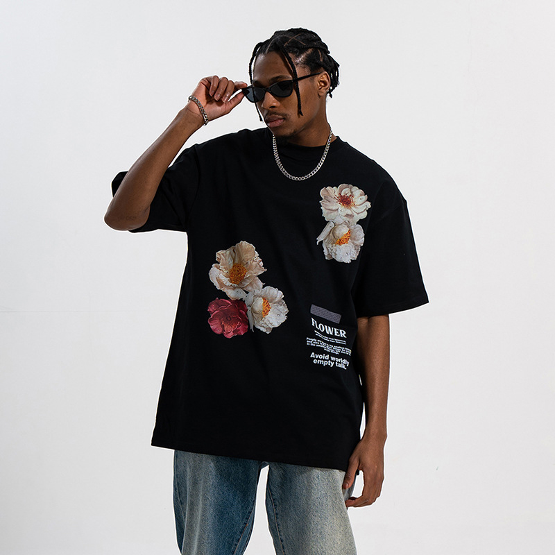 Trendy double yarn dropped shoulder loose version T-shirt 14