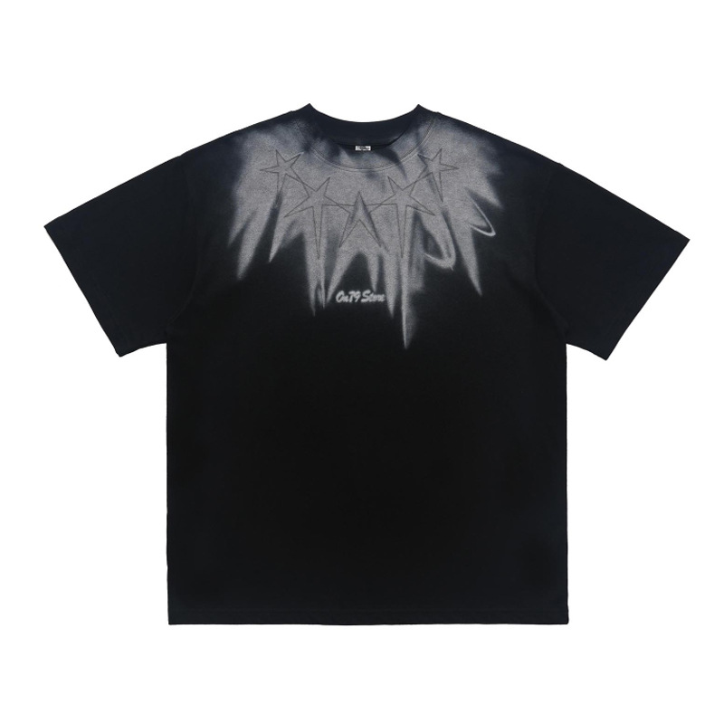 American five-star collar printed T-shirt 82