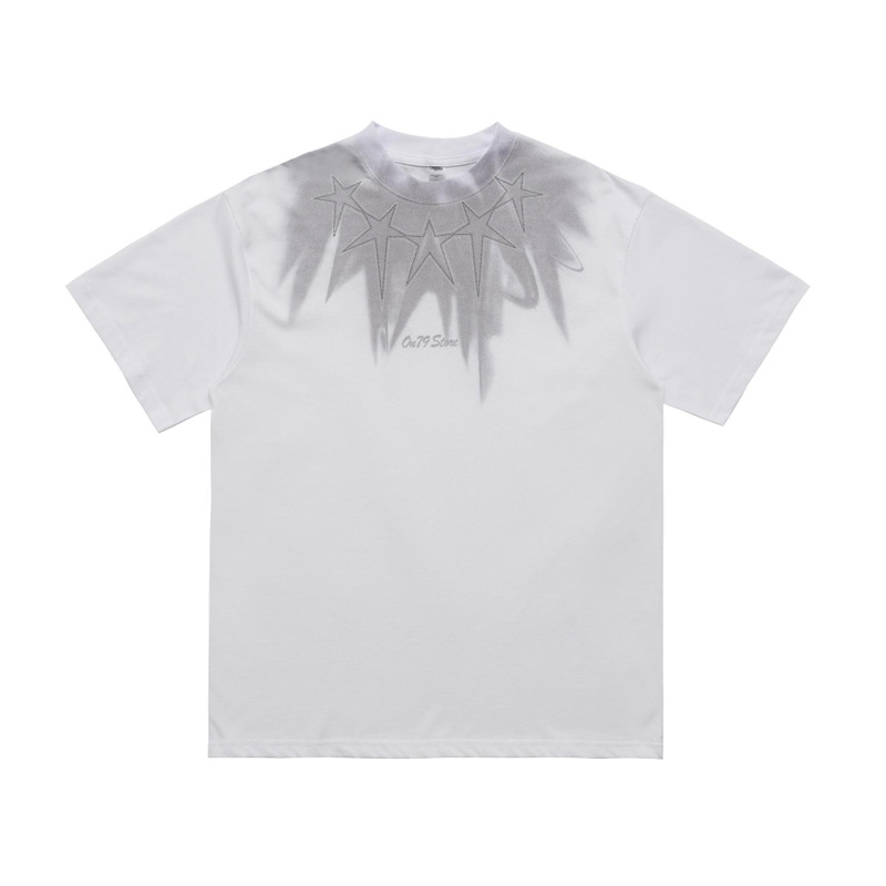 American five-star collar printed T-shirt 82