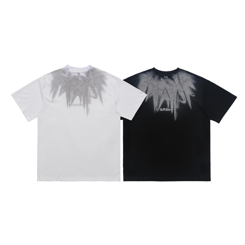 American five-star collar printed T-shirt 82