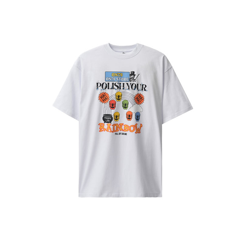 American skull cartoon print short sleeves 71