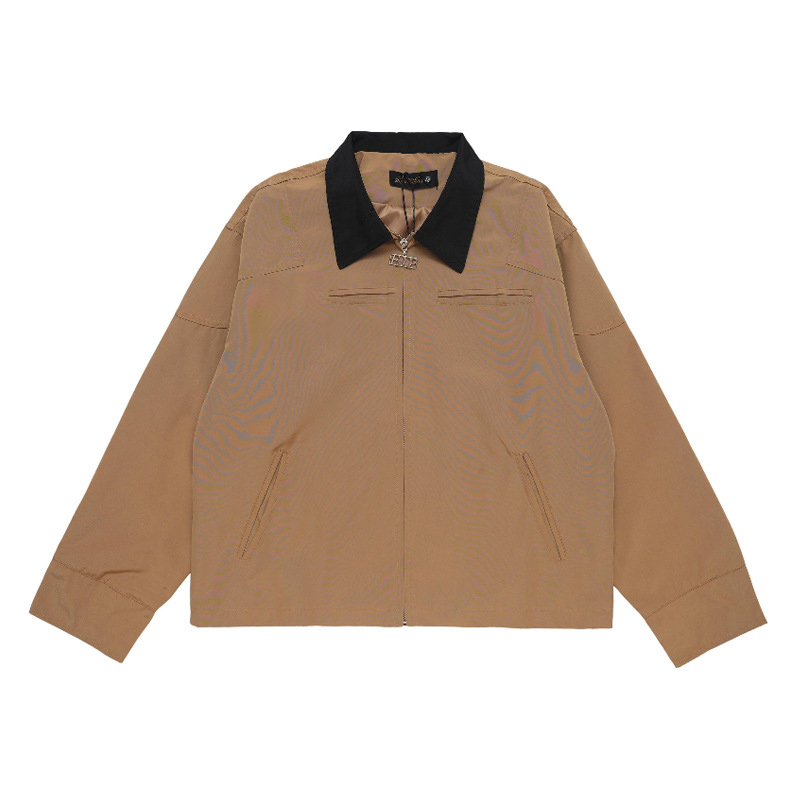 Color block lapel casual work jacket 79