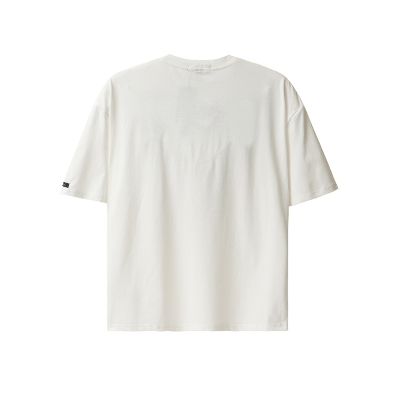Sumo clock print loose short-sleeved cotton T-shirt 57