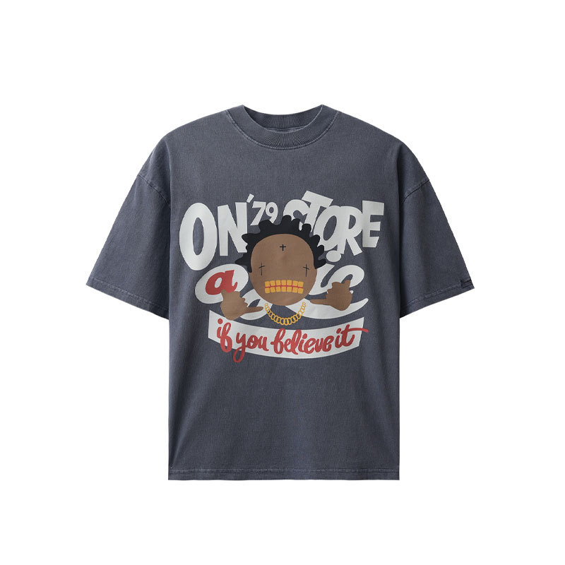 Loose niche American unisex T-shirt tops 37