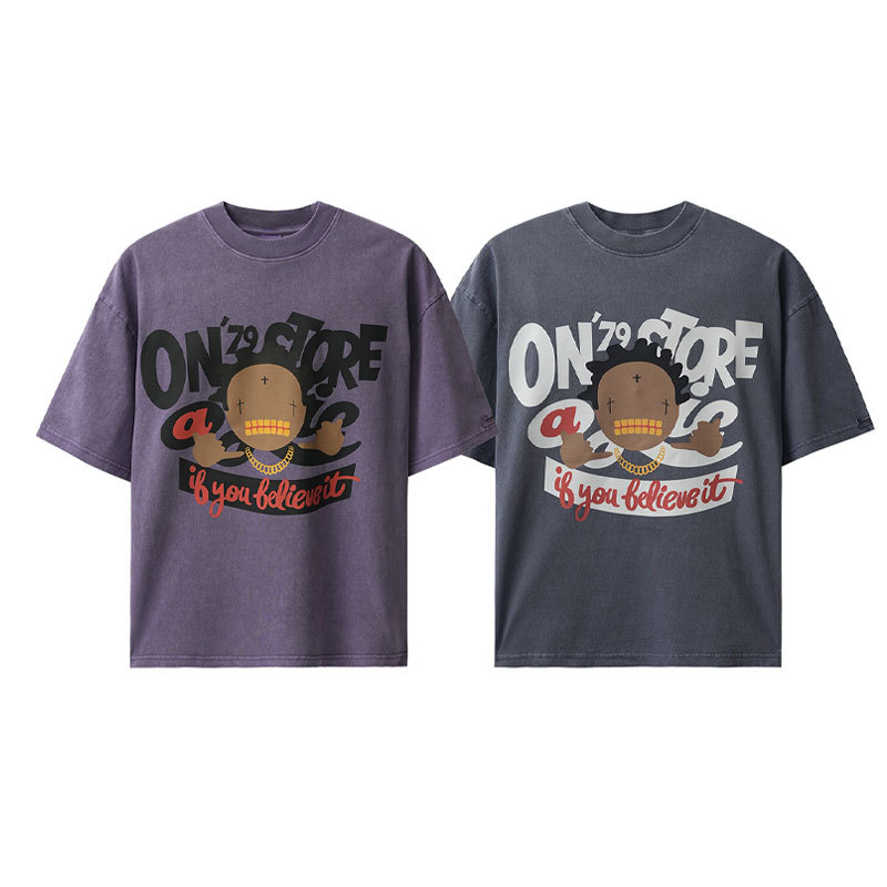 Loose niche American unisex T-shirt tops 37