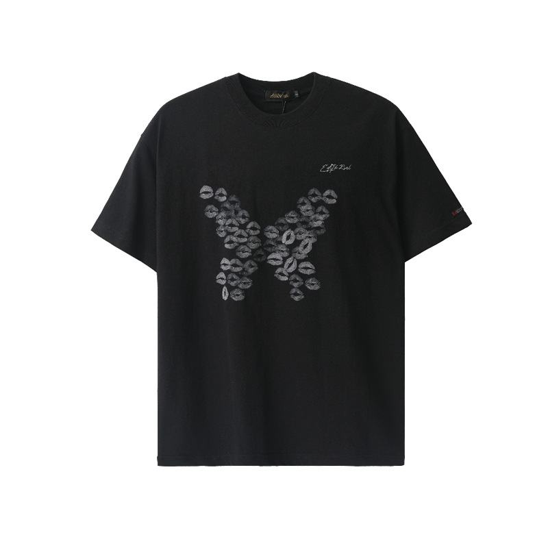 graffiti butterfly print short sleeves 62