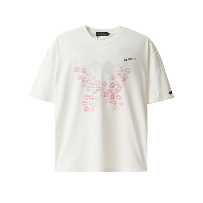 graffiti butterfly print short sleeves 62