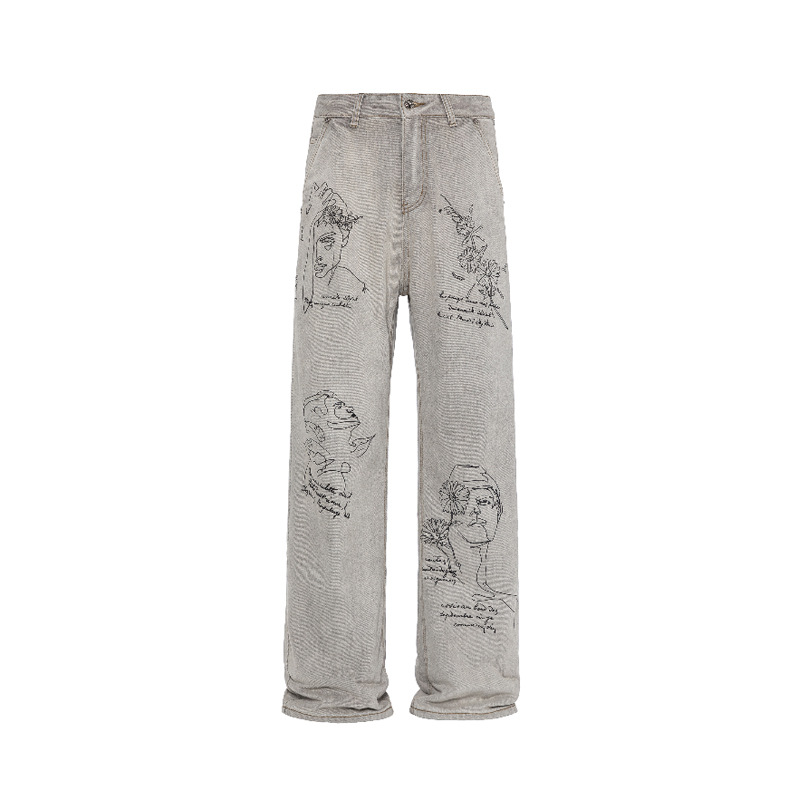 men's retro straight jeans 45