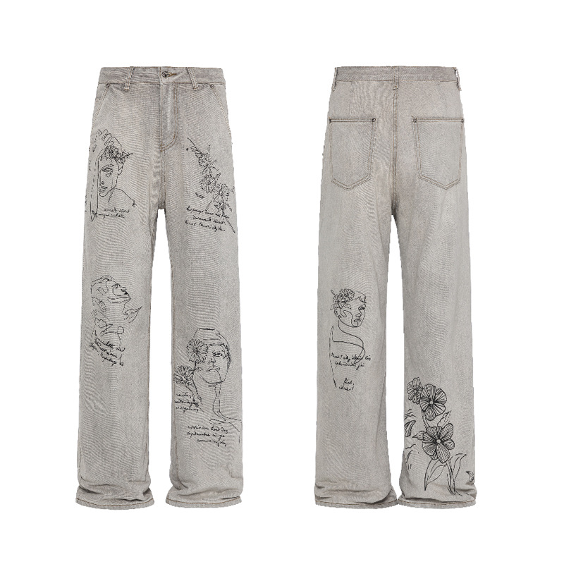 men's retro straight jeans 45