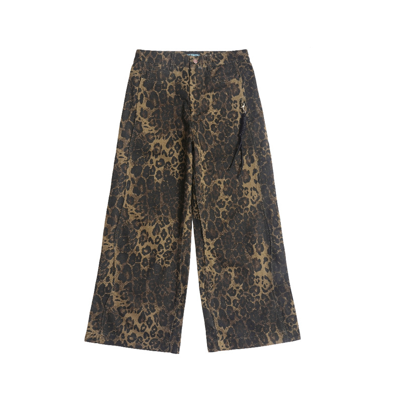 Overalls trendy brand wavy pants loose wide leg pants 58