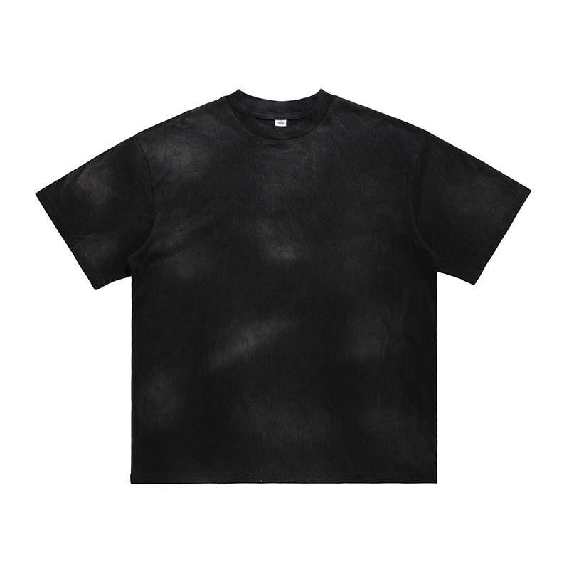 Paint block short sleeve unisex loose T-shirt 47