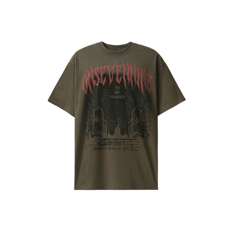 Pure cotton Nordic round neck loose T-shirt for men 61