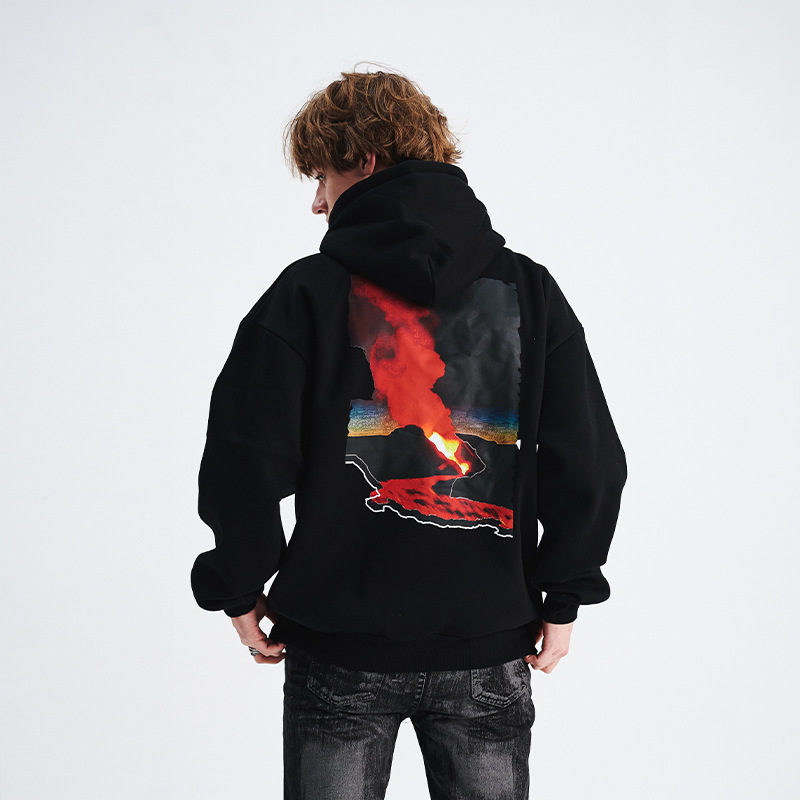 Heavy flame sweatshirt for men loose 114