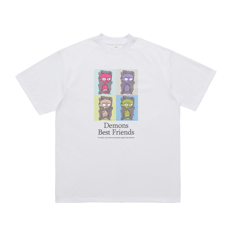 Cotton cover silk summer heavy fashion brand retro T-shirt 89