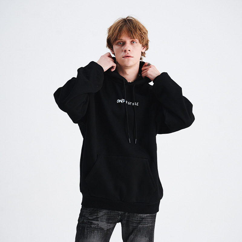 men's loose fleece hooded sweatshirt 88