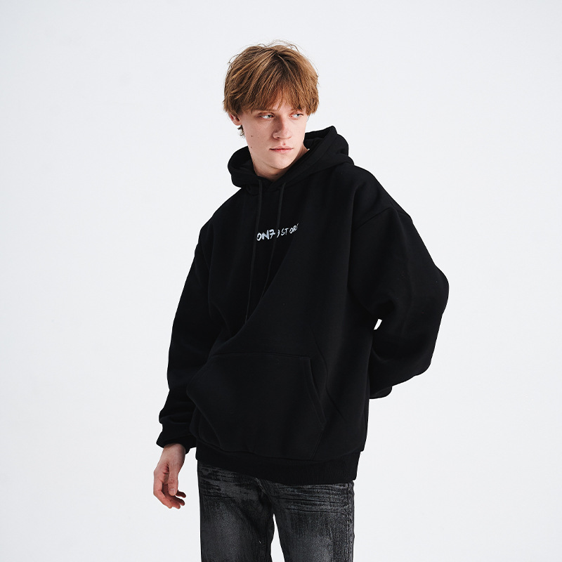 men's loose fleece hooded sweatshirt 88