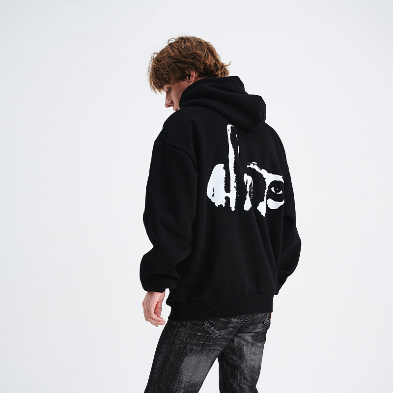 men's loose fleece hooded sweatshirt 88