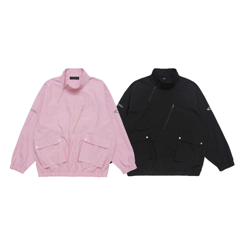 Outdoor double pocket pullover windproof work jacket 120