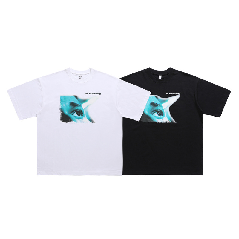 Printed round neck seamless couple T-shirt 98