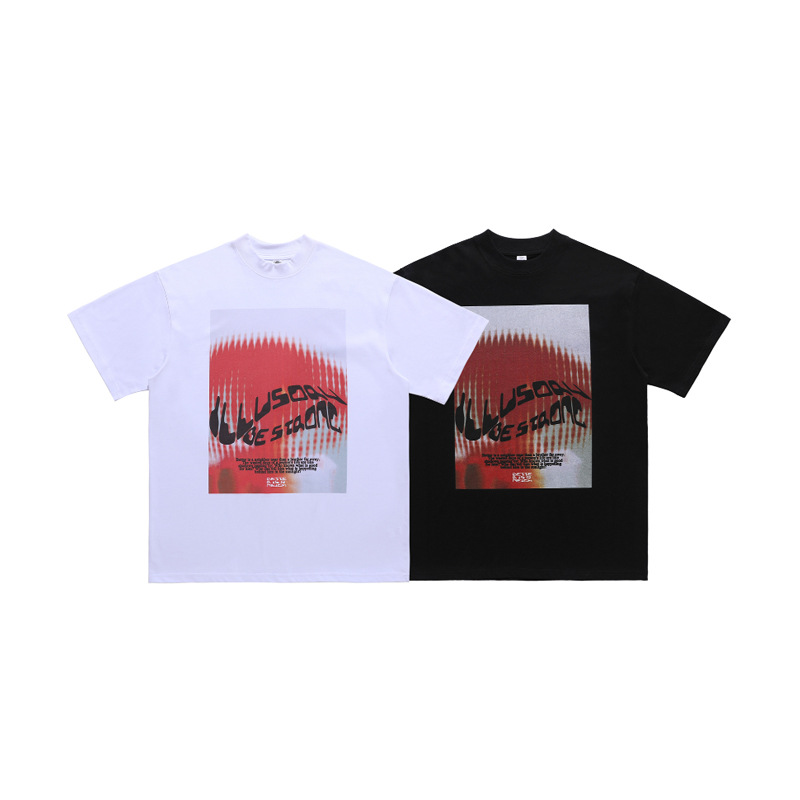 Small neckline cotton gingham couple T-shirt 84