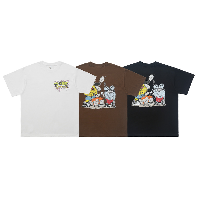 Trendy pure cotton cartoon mouse print T-shirt 85