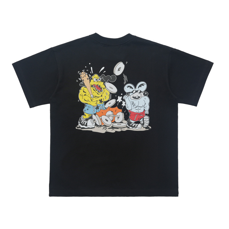 Trendy pure cotton cartoon mouse print T-shirt 85