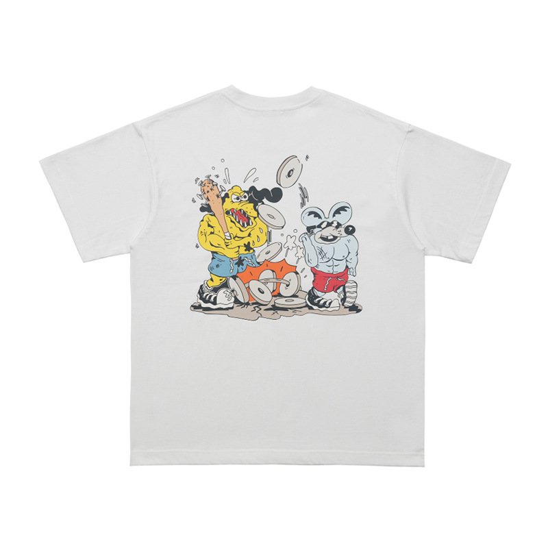 Trendy pure cotton cartoon mouse print T-shirt 85
