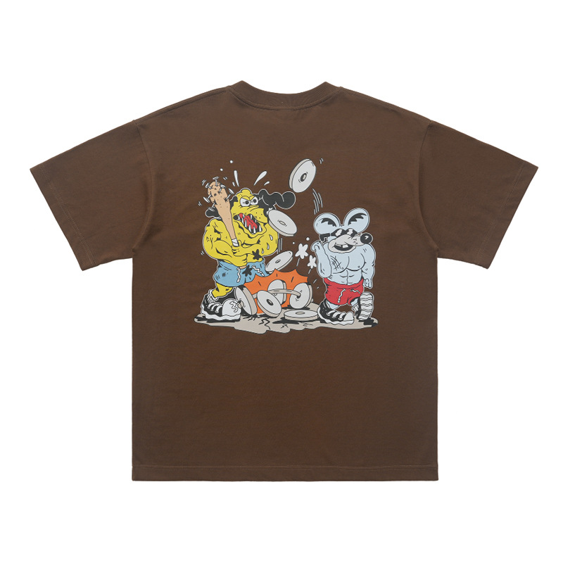 Trendy pure cotton cartoon mouse print T-shirt 85